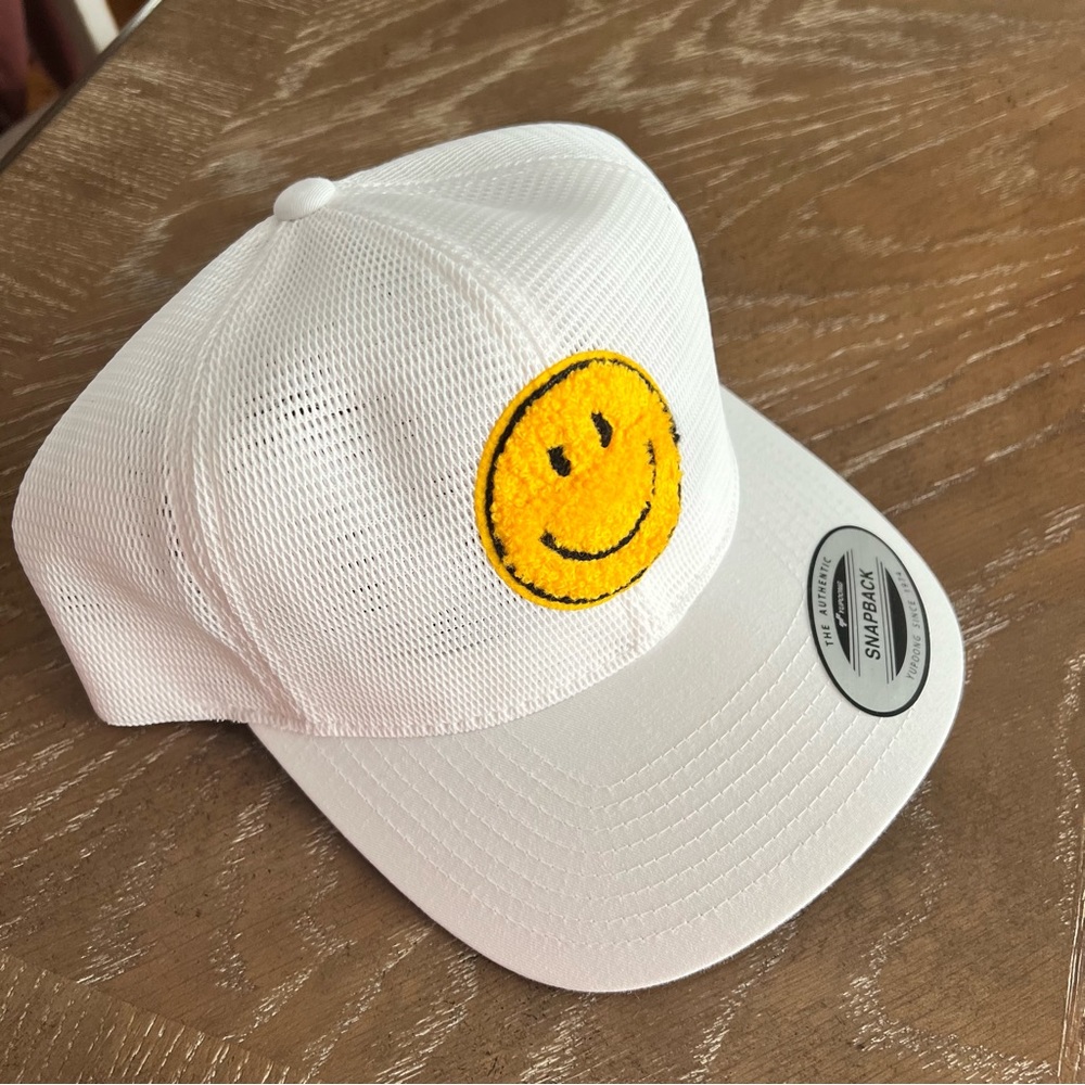YP Classics smiley face mesh SnapBack ballcap